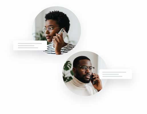 image des gens entrain d'appeler